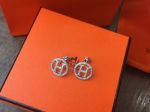 Perfect Replica Hermes H Earring-925 Silver Diamond